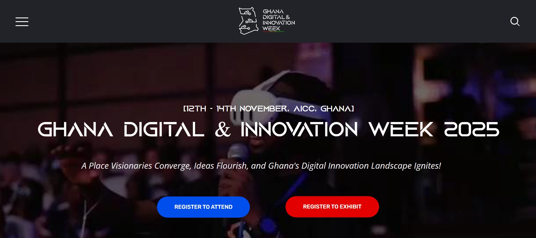 Ghana Digital and Innovation Week website