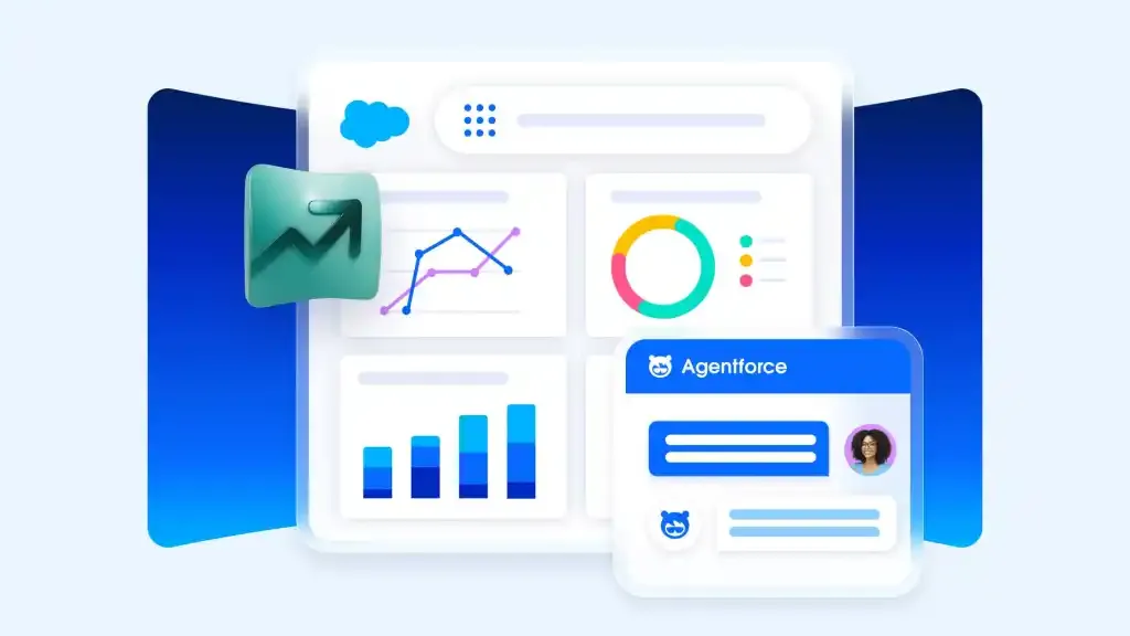 Illustration of a dashboard with charts and performance indicators