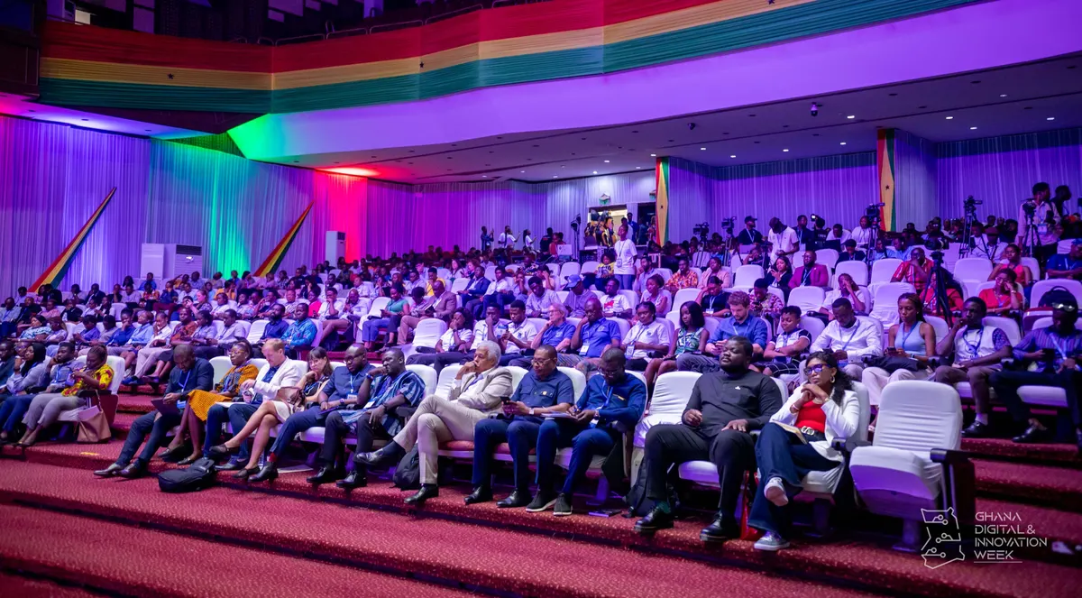 Audience seated in the main hall during Ghana Digital and Innovation Week